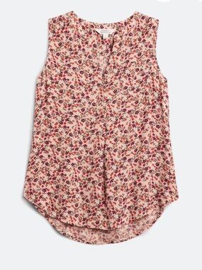 NWOT Pratt Sleeveless Henley Blouse Size L Never Worn.